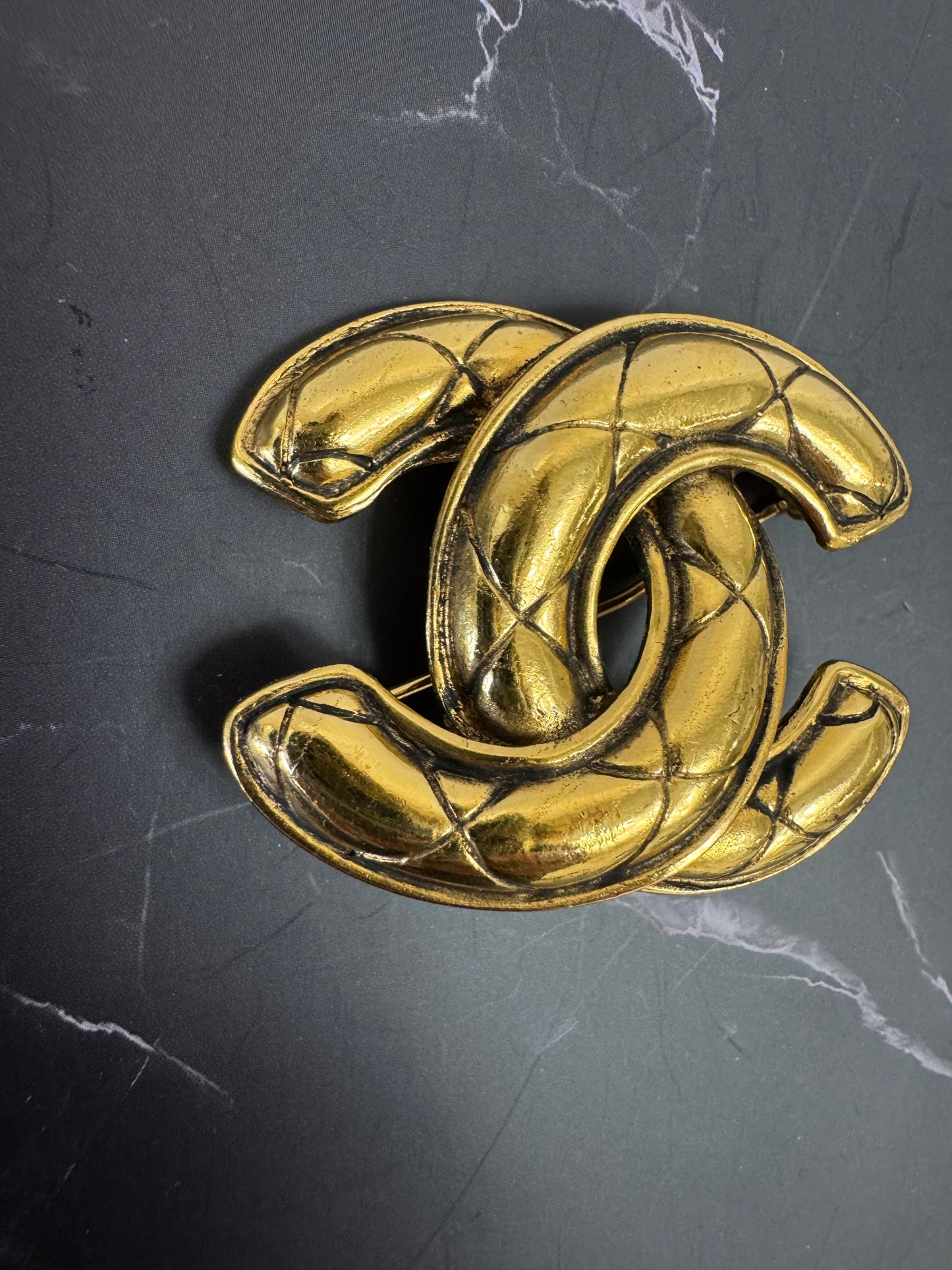 Chanel Quilted Vintage Brooch