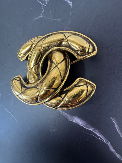 Chanel Quilted Vintage Brooch