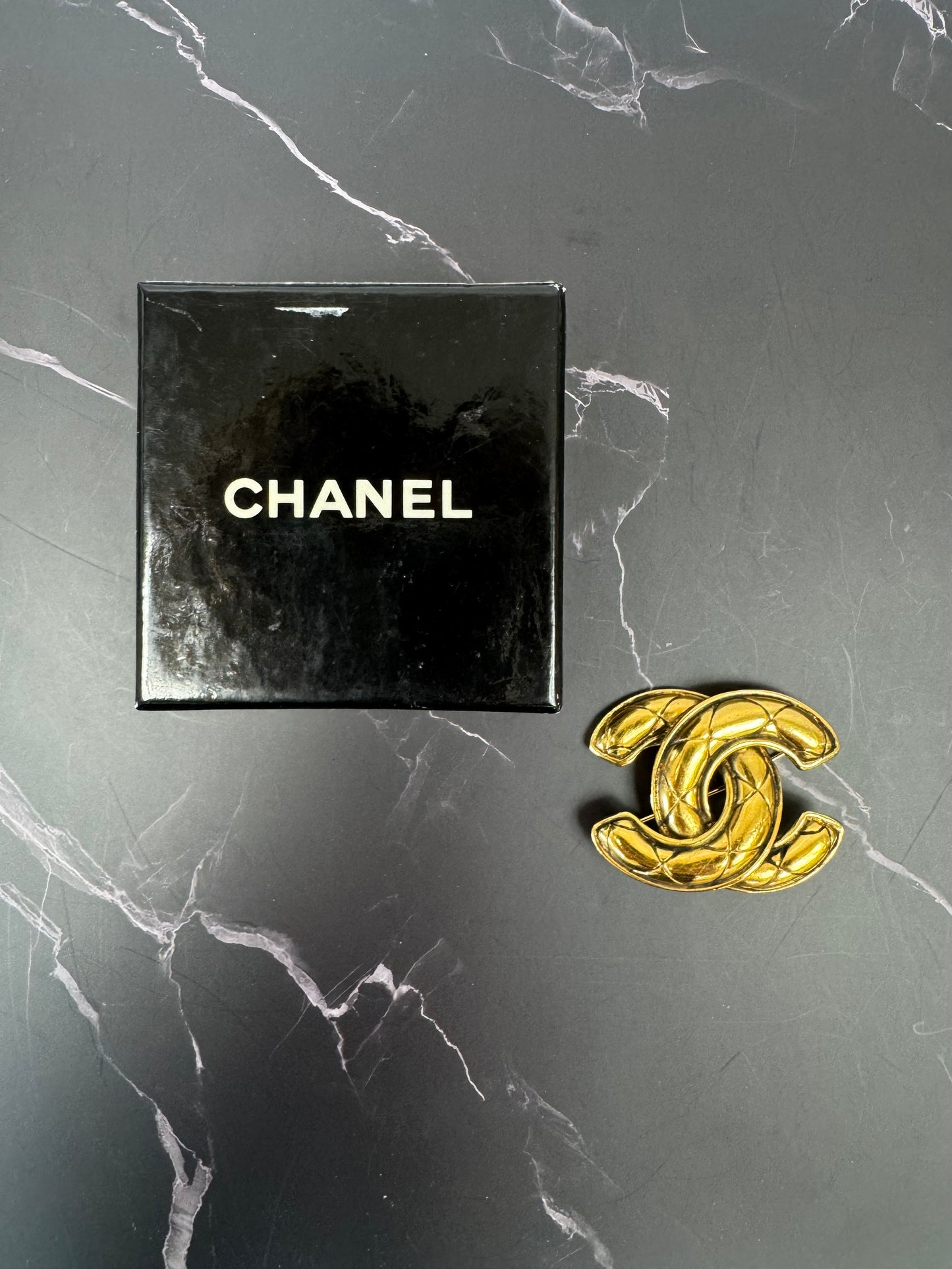 Chanel Quilted Vintage Brooch