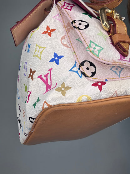 Louis Vuitton Takashi Murakami White Petit Noe Bag