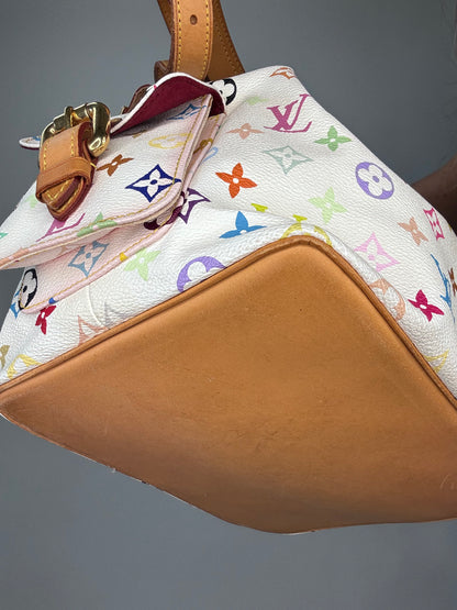Louis Vuitton Takashi Murakami White Petit Noe Bag