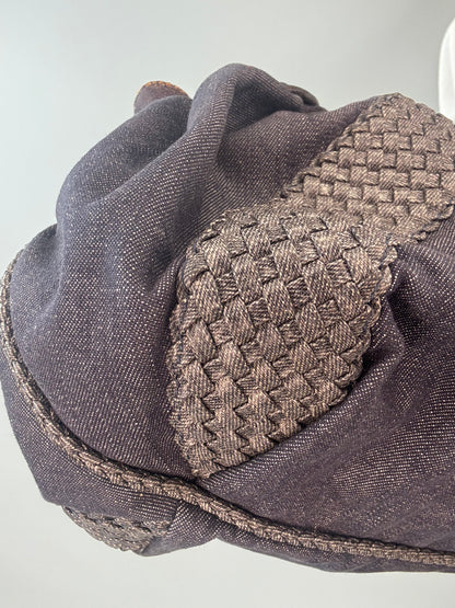 Fendi Rare Spy Bag Denim & Woven Leather