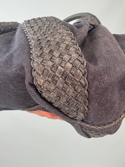 Fendi Rare Spy Bag Denim & Woven Leather