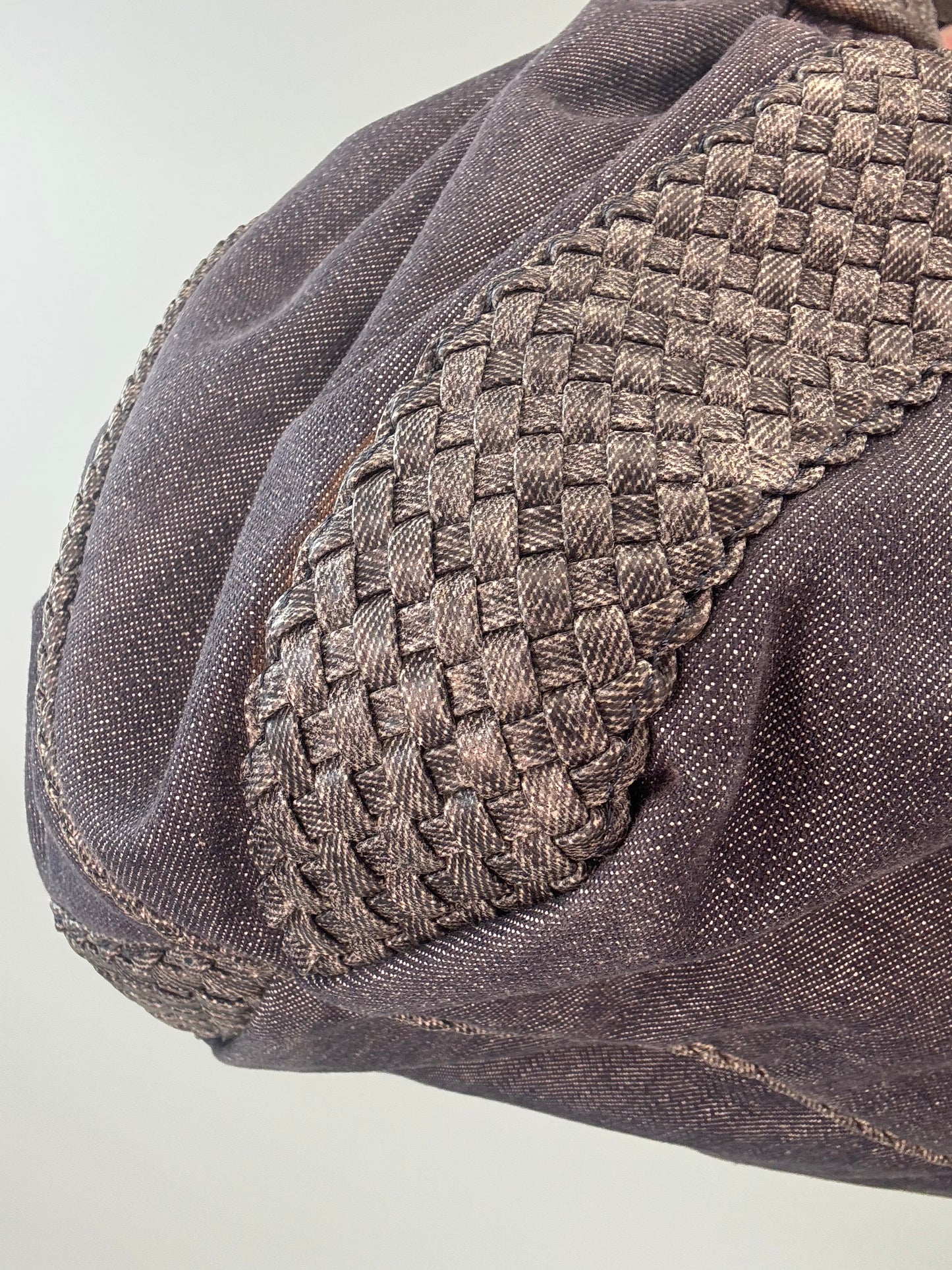 Fendi Rare Spy Bag Denim & Woven Leather