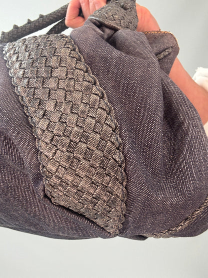 Fendi Rare Spy Bag Denim & Woven Leather