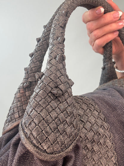 Fendi Rare Spy Bag Denim & Woven Leather