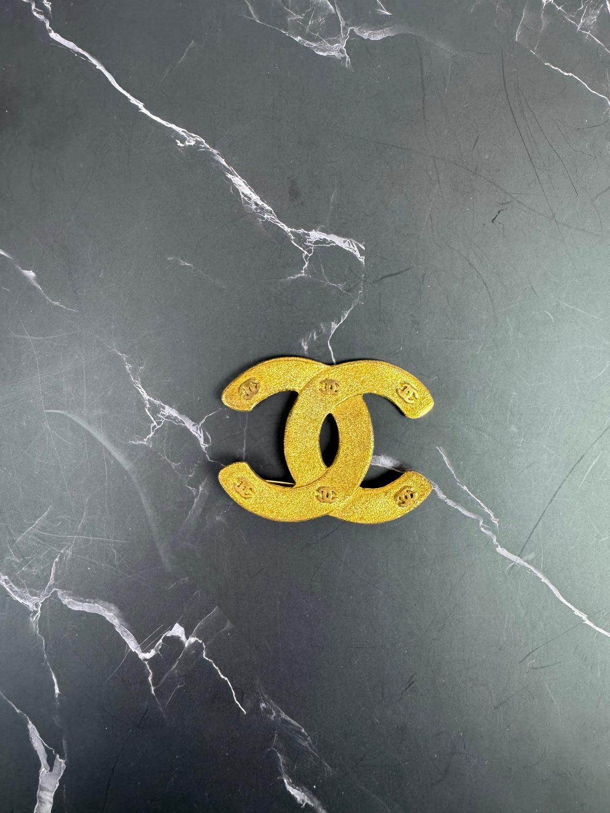 Chanel Vintage Oversized CC Logo Brooch
