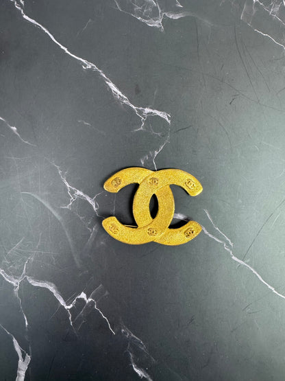 Chanel Vintage Oversized CC Logo Brooch