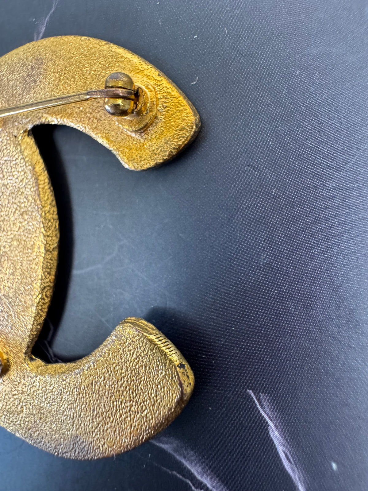 Chanel Vintage Oversized CC Logo Brooch