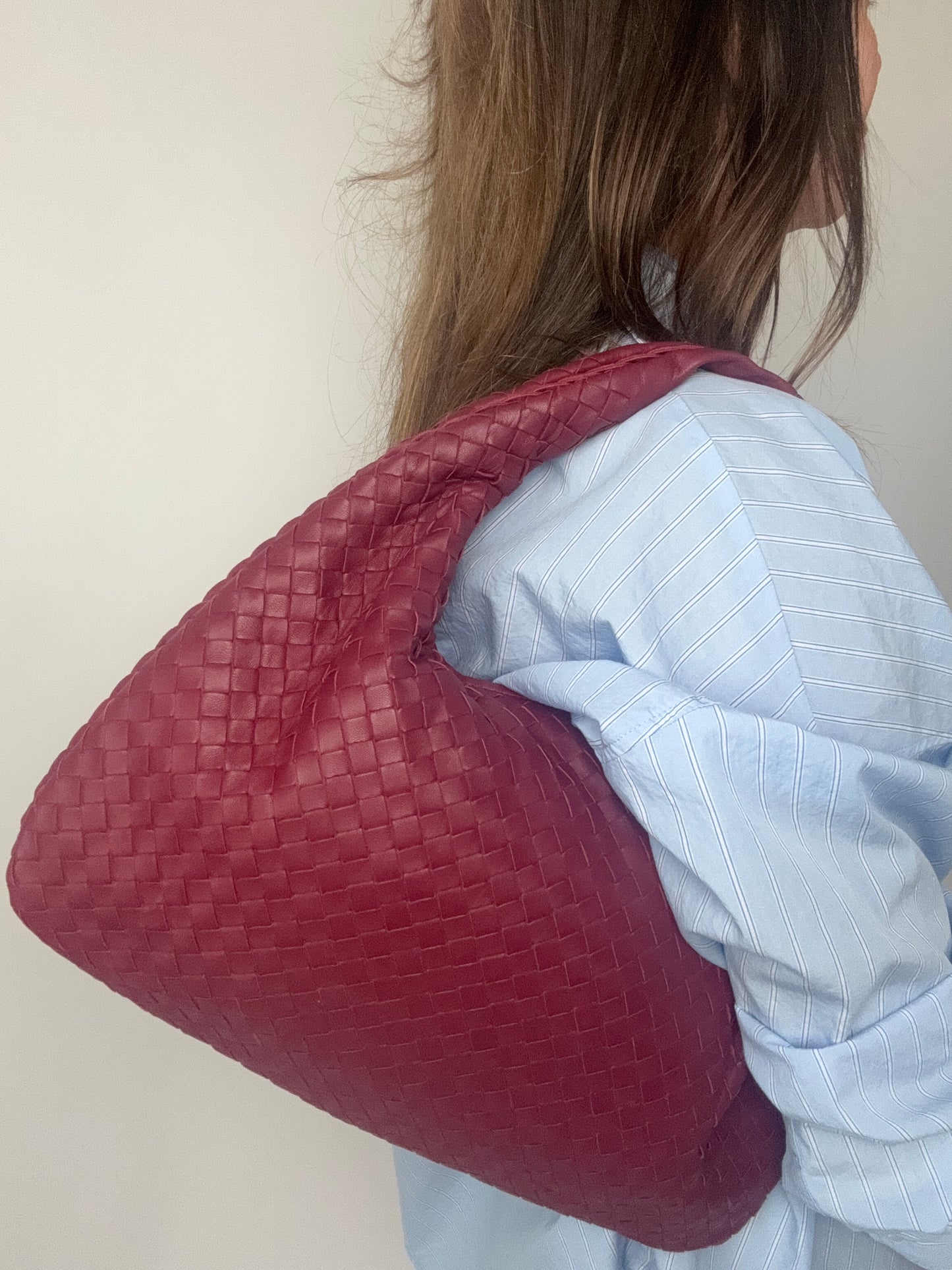 Bottega Veneta Intrecciato Hobo Vintage Bag With Mirror