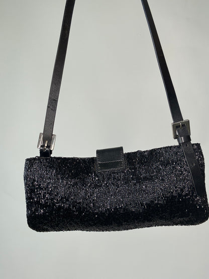 Fendi Beaded Black Baguette Vintage