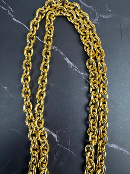 Chanel Vintage 1994 24K Gold-Plated CC Medallion Chain Necklace