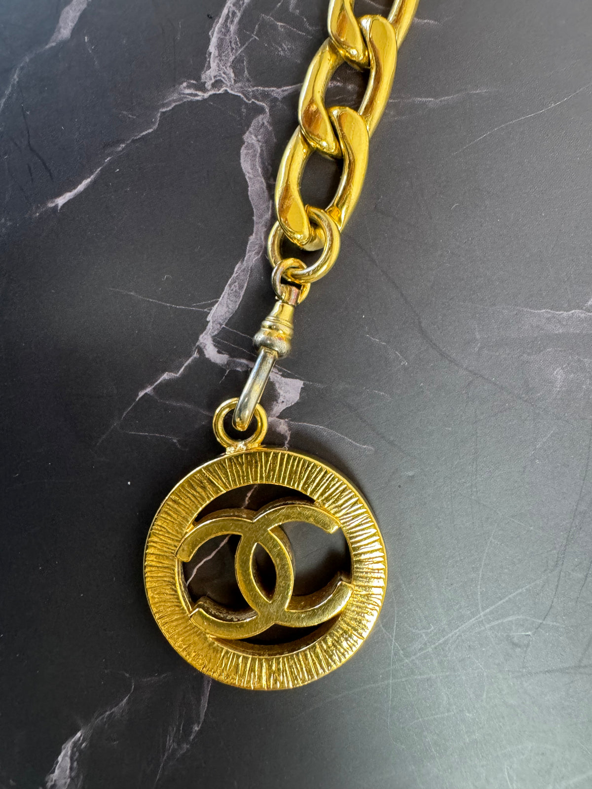 Chanel Vintage 1982 Gold-Plated CC Medallion Chain Belt