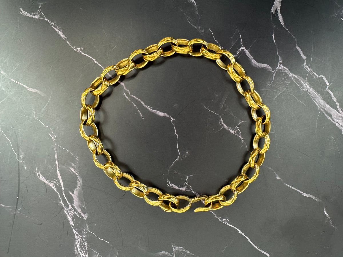 Chanel Vintage Bijoux Quilted Chain Necklace