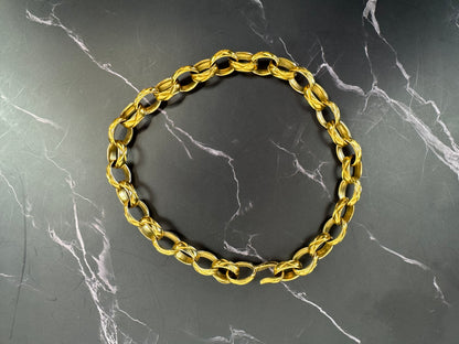 Chanel Vintage Bijoux Quilted Chain Necklace