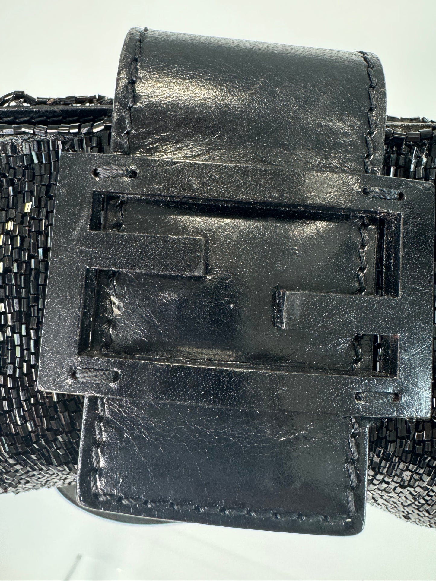 Fendi Beaded Black Baguette Vintage