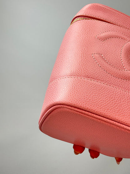 Chanel  Vintage Pink Caviar Vanity Bag