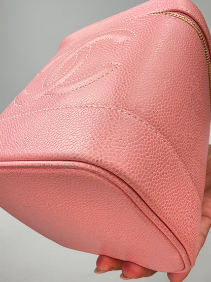 Chanel  Vintage Pink Caviar Vanity Bag