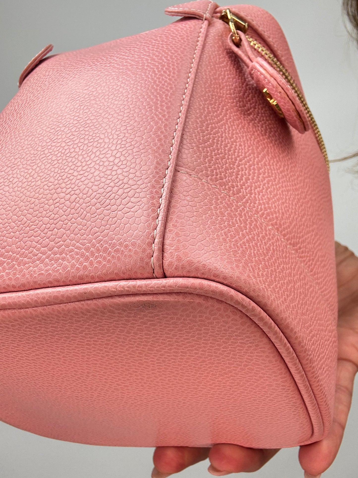 Chanel  Vintage Pink Caviar Vanity Bag
