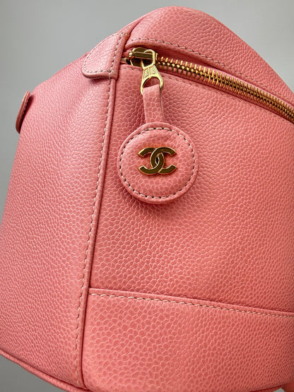 Chanel  Vintage Pink Caviar Vanity Bag