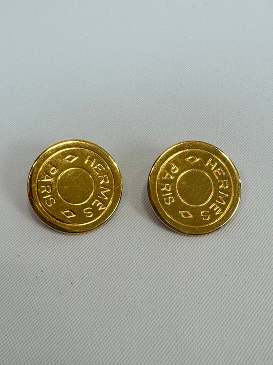 Hermes Clou de Selle Vintage Earrings