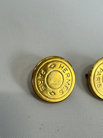 Hermes Clou de Selle Vintage Earrings
