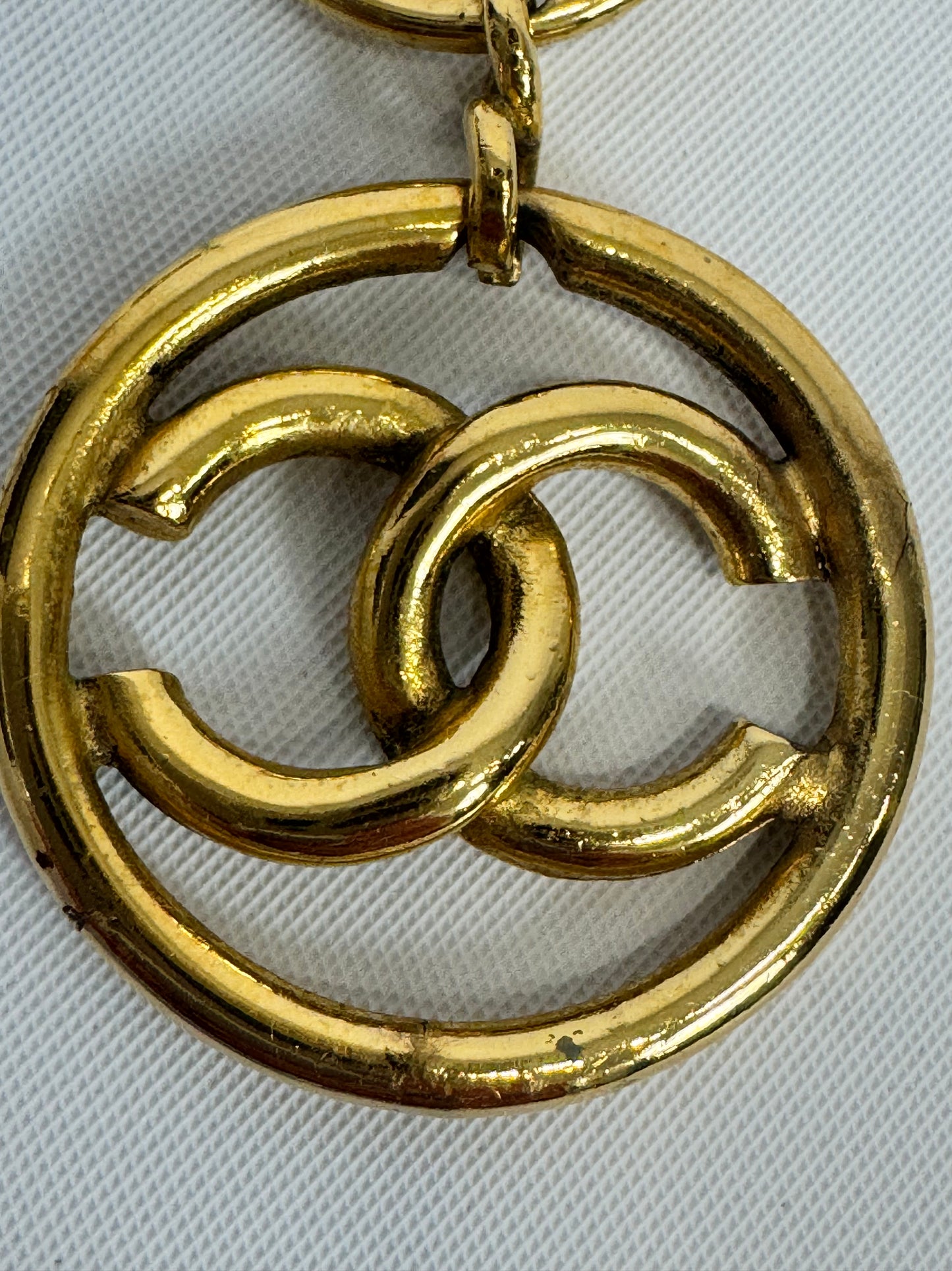 Chanel CC Dangle Clip On Earrings