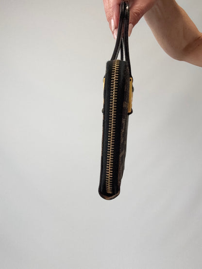 Fendi Vintage Zucca Top Handle Wallet Bag