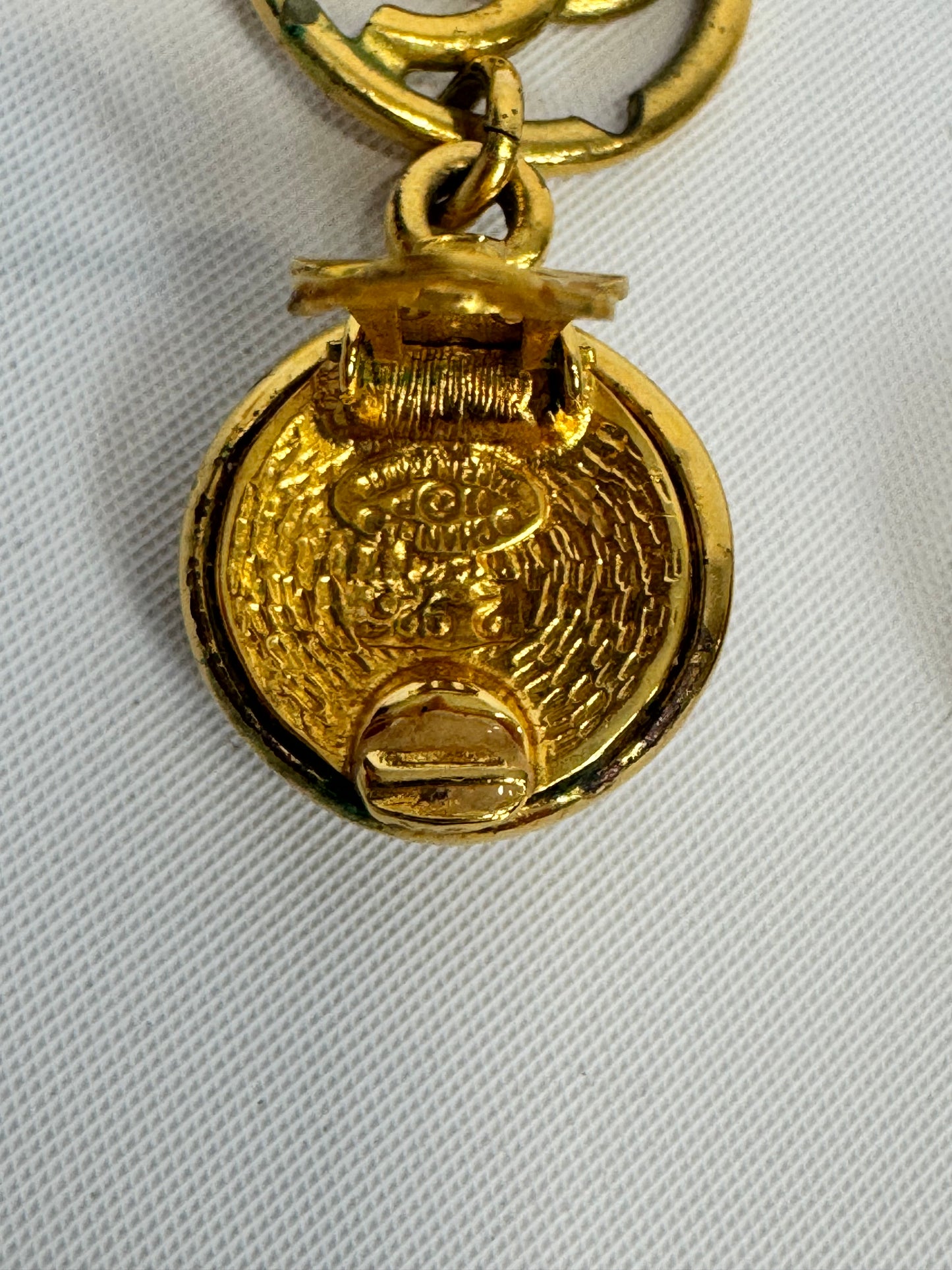 Chanel CC Dangle Clip On Earrings