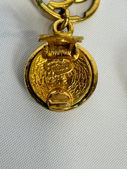 Chanel CC Dangle Clip On Earrings