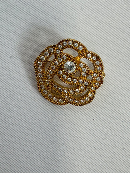 Christian Dior Camellia Brooch Pin Brooch