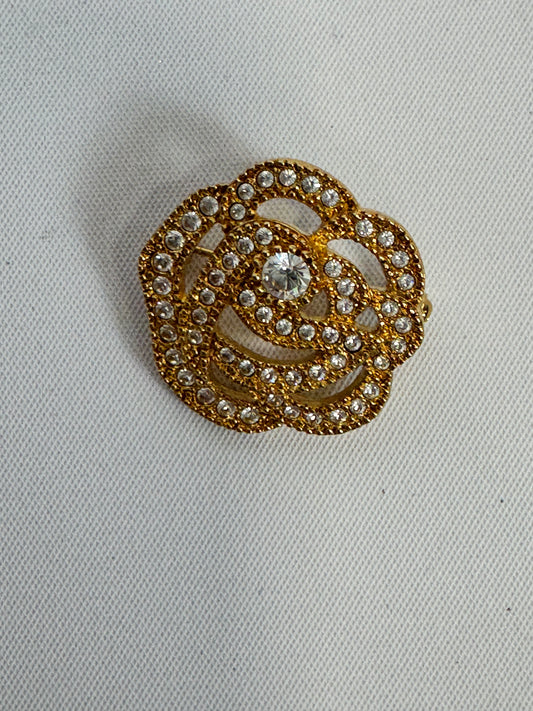 Christian Dior Camellia Brooch Pin Brooch