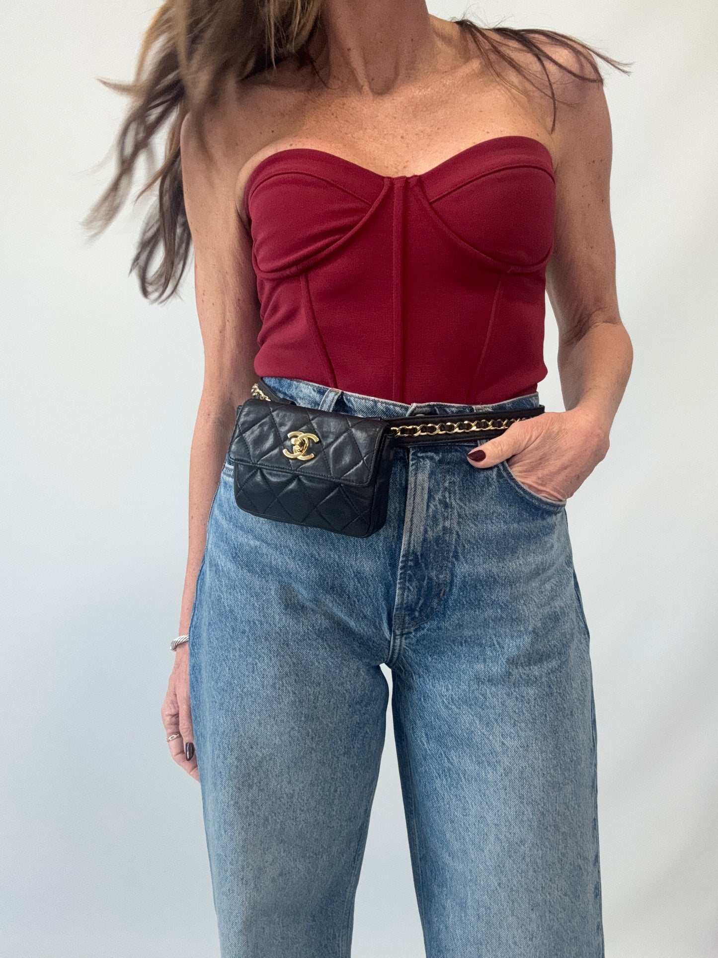 Chanel Vintage Turn Lock Belt Bag