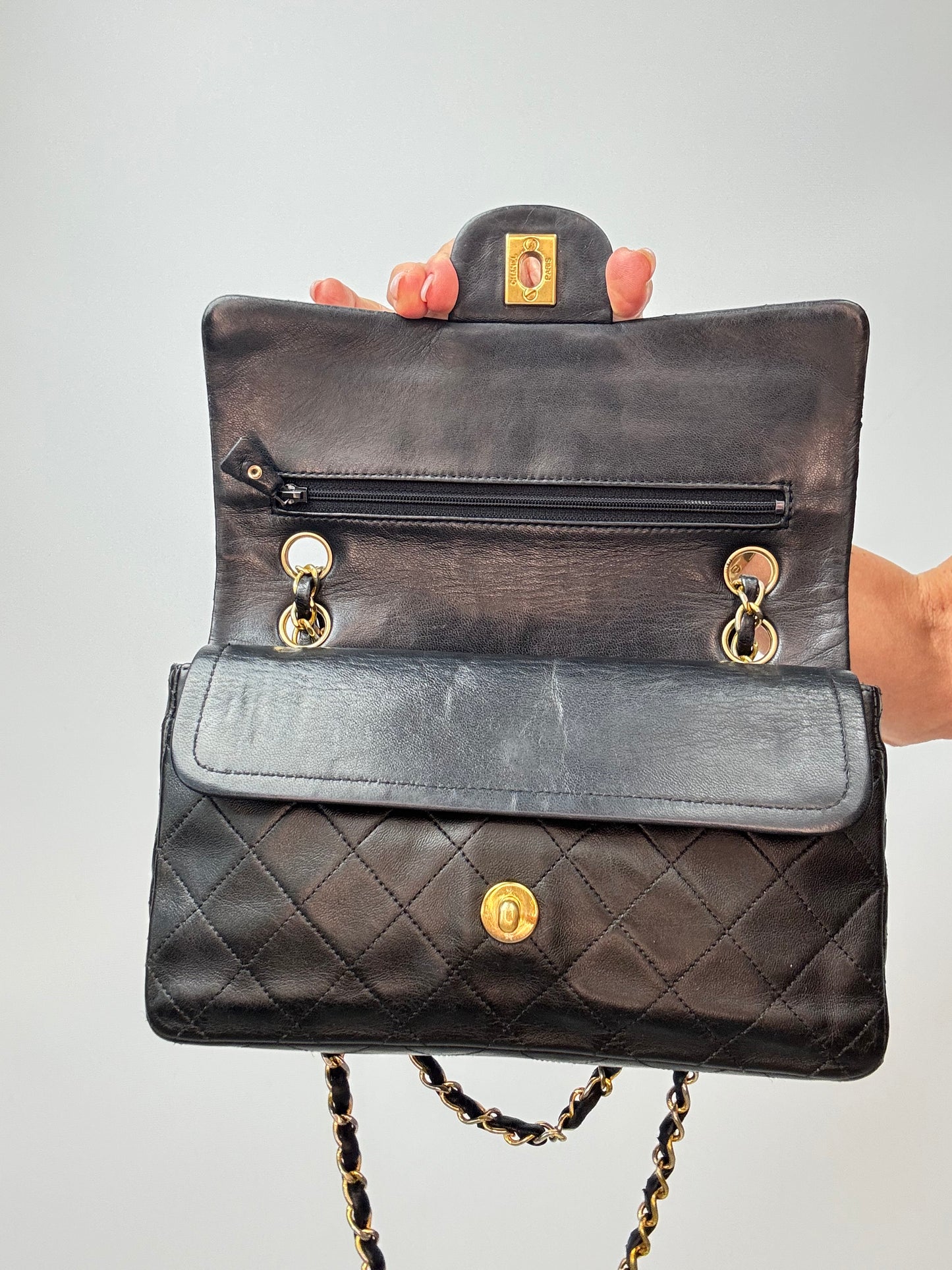 Chanel Vintage Small Lambskin Classic Flap