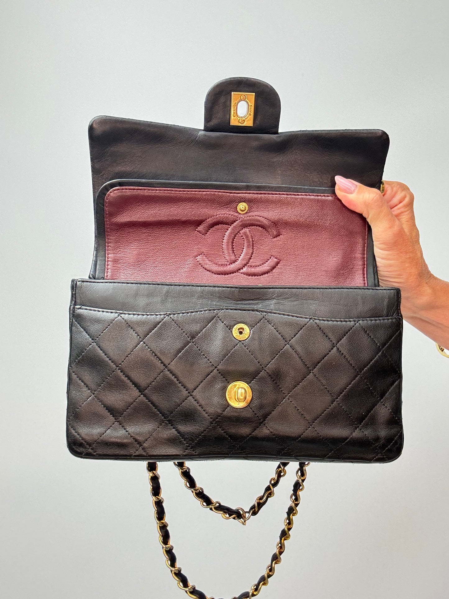 Chanel Vintage Small Lambskin Classic Flap