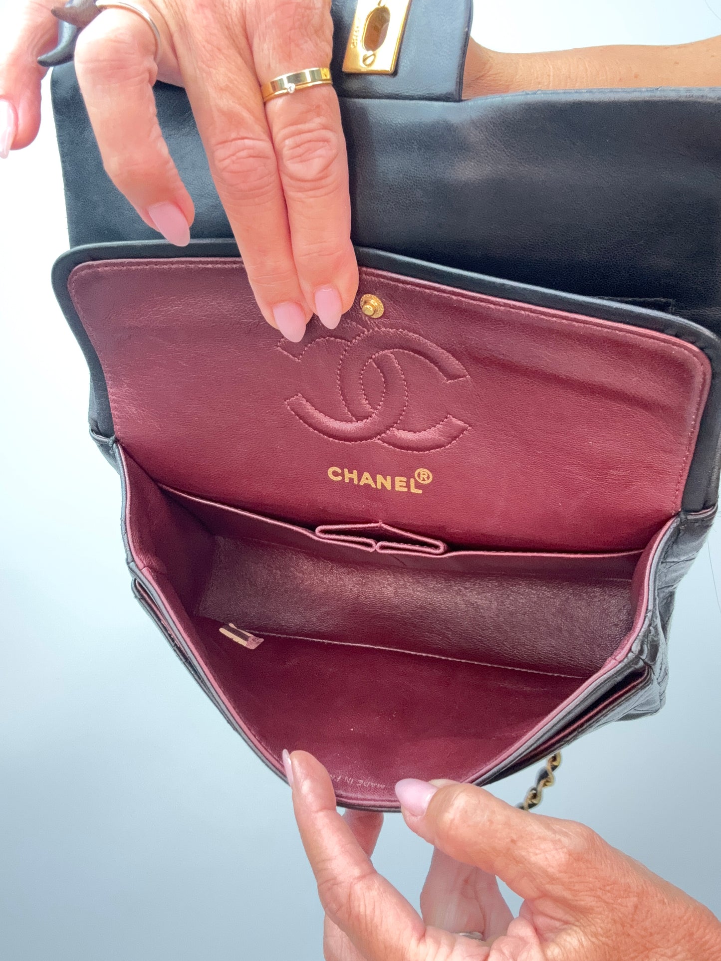 Chanel Vintage Small Lambskin Classic Flap