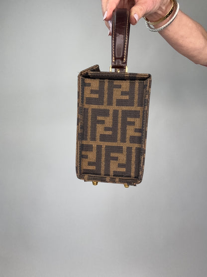 Fendi Zucca Vintage Two Way Vanity Bag