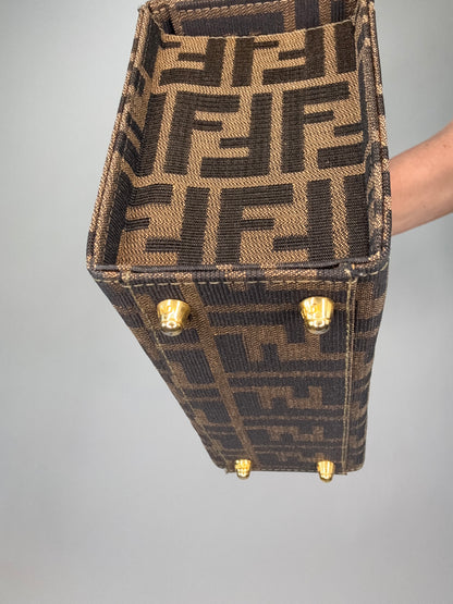 Fendi Zucca Vintage Two Way Vanity Bag