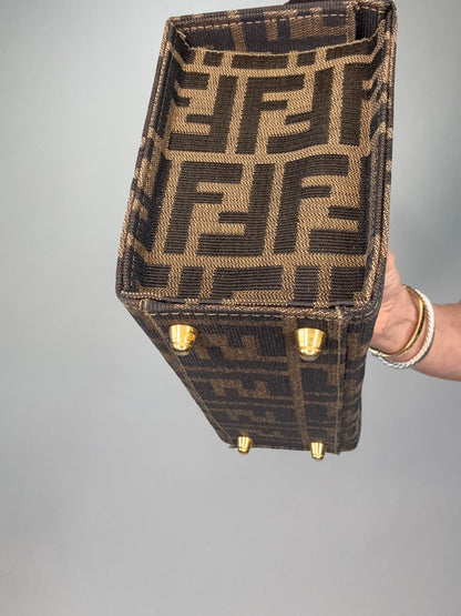 Fendi Zucca Vintage Two Way Vanity Bag