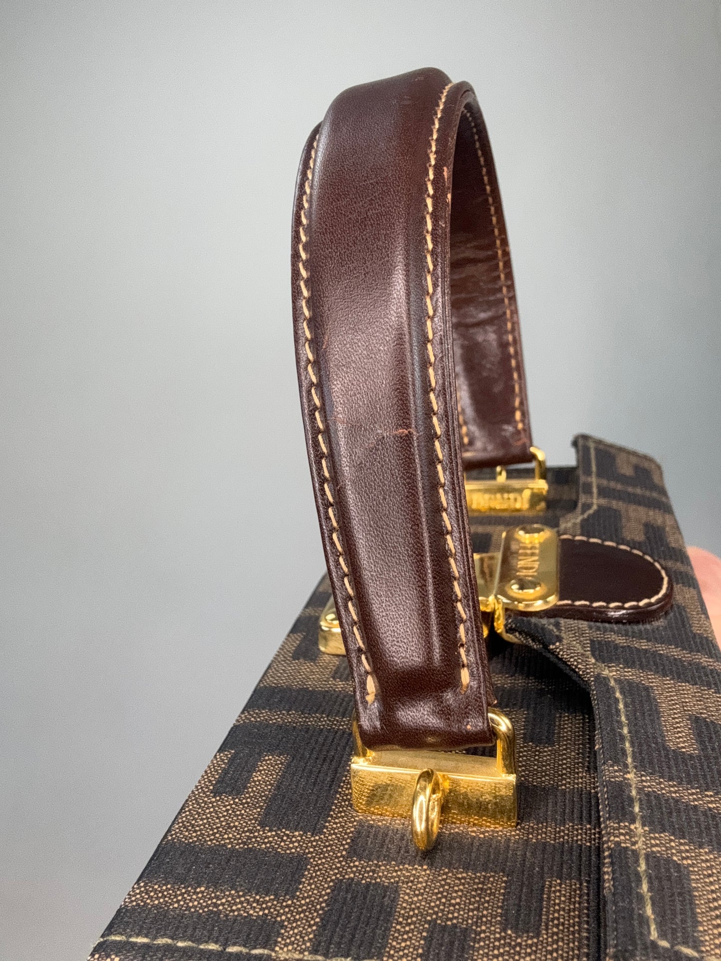 Fendi Zucca Vintage Two Way Vanity Bag
