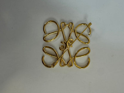 Loewe Anagram Brooch-Gold