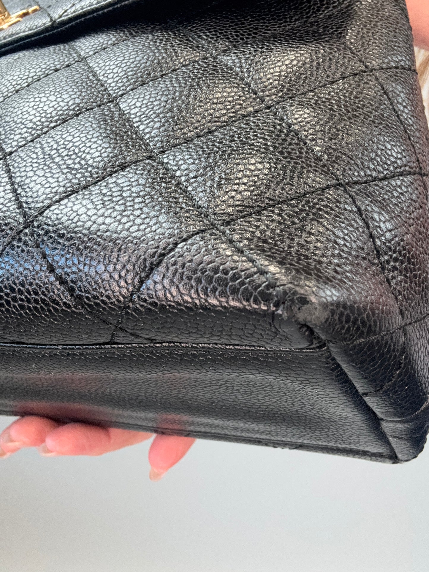 Chanel Vintage Kelly Caviar Bag -Vintage