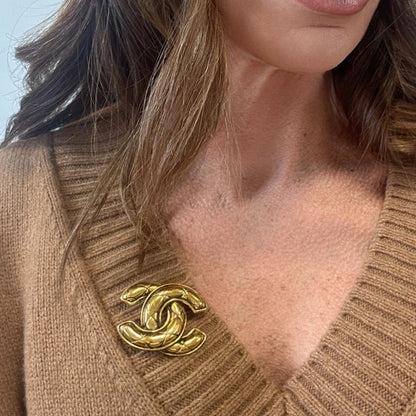 Chanel Quilted Vintage Brooch