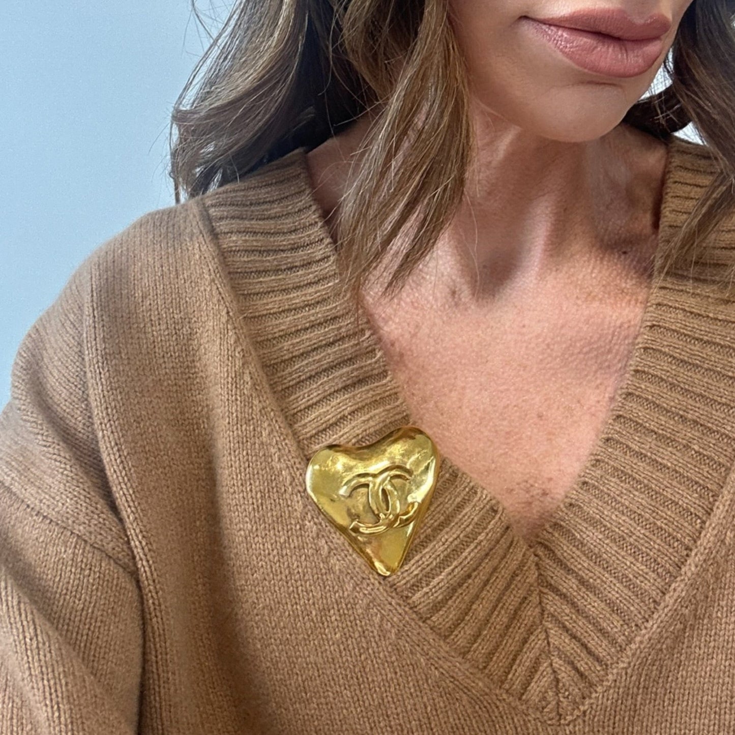 Chanel Vintage Heart Brooch
