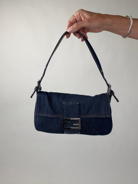Fendi Denim Baguette Bag