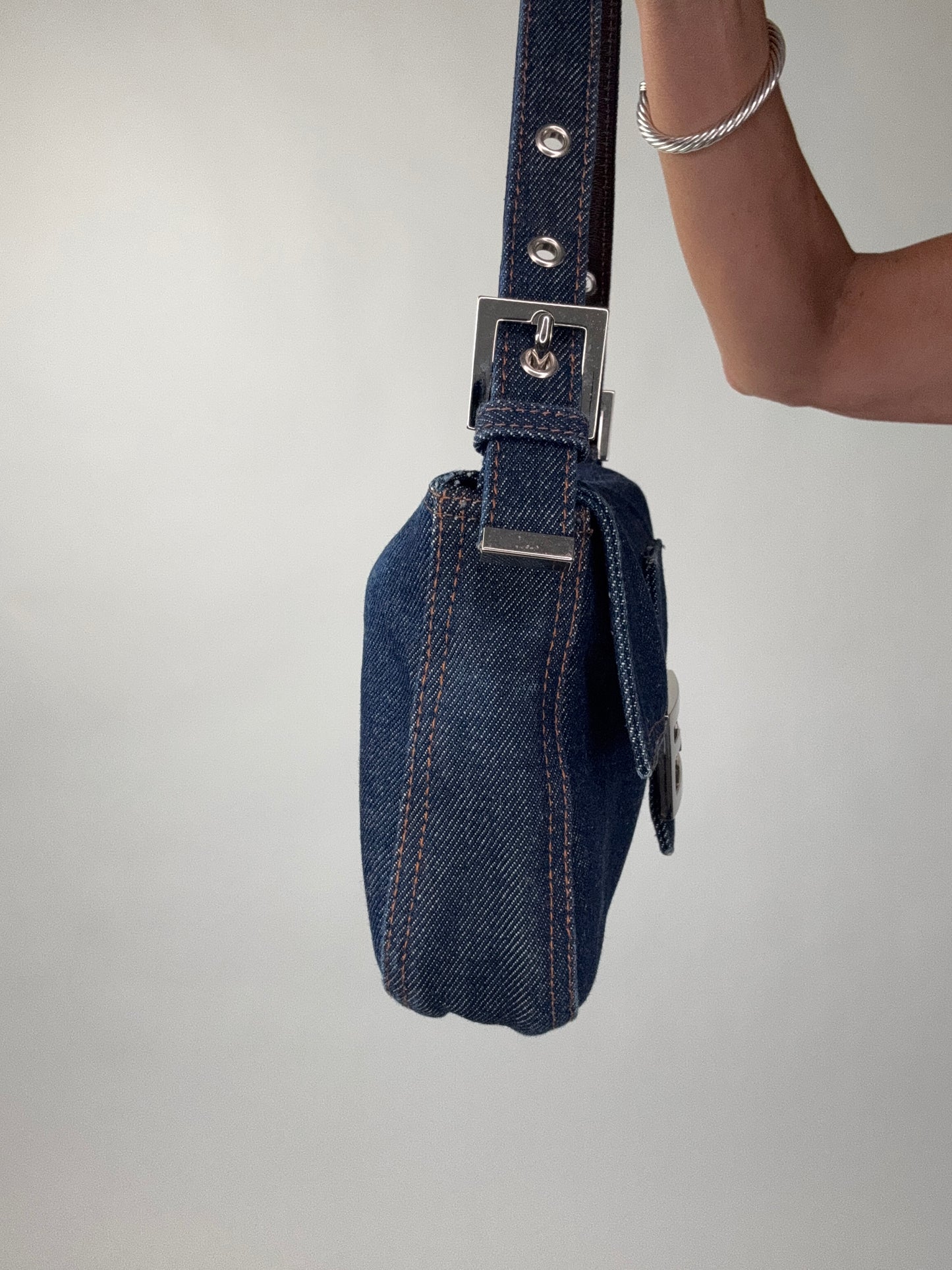 Fendi Denim Baguette Bag
