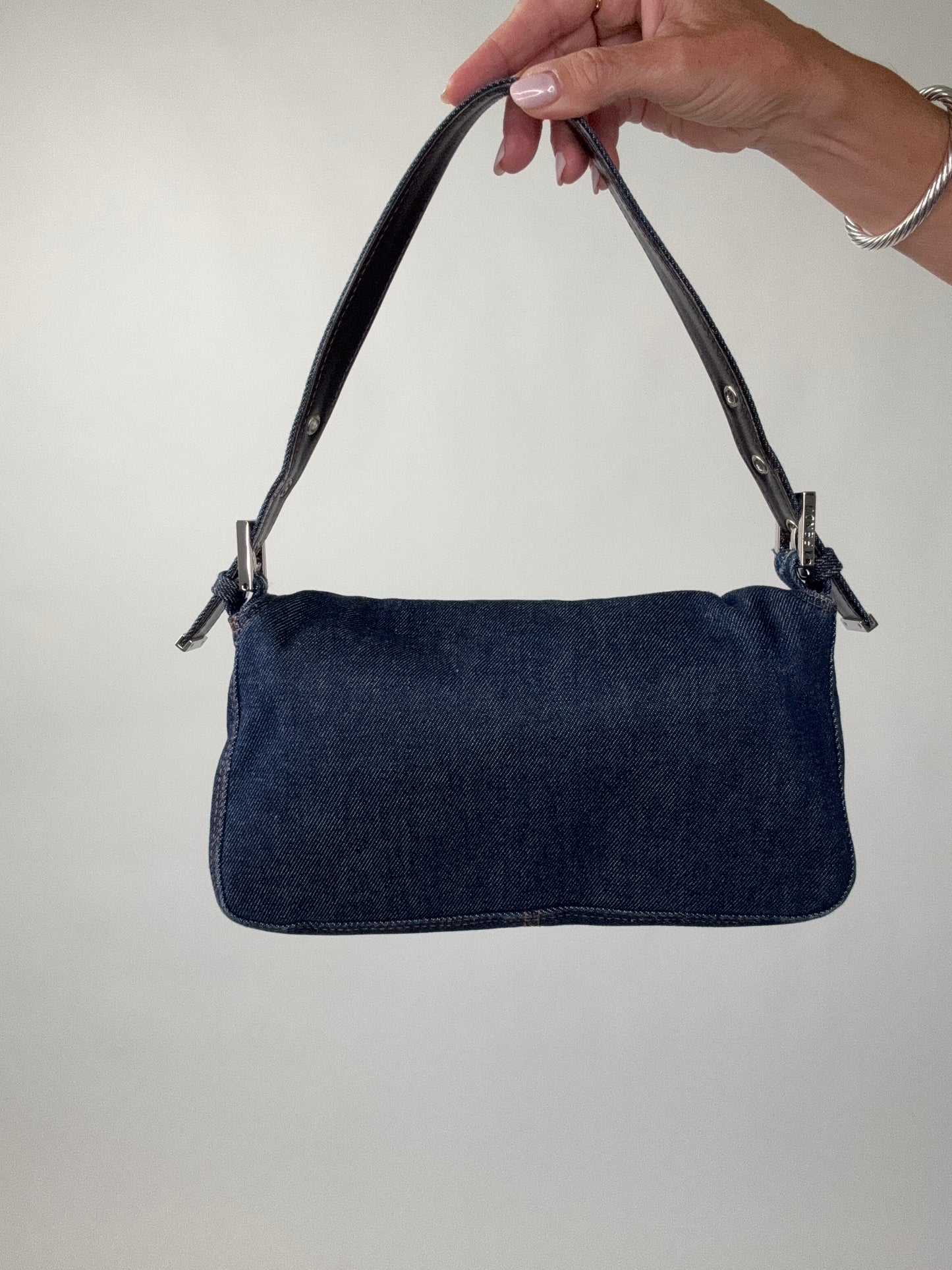 Fendi Denim Baguette Bag