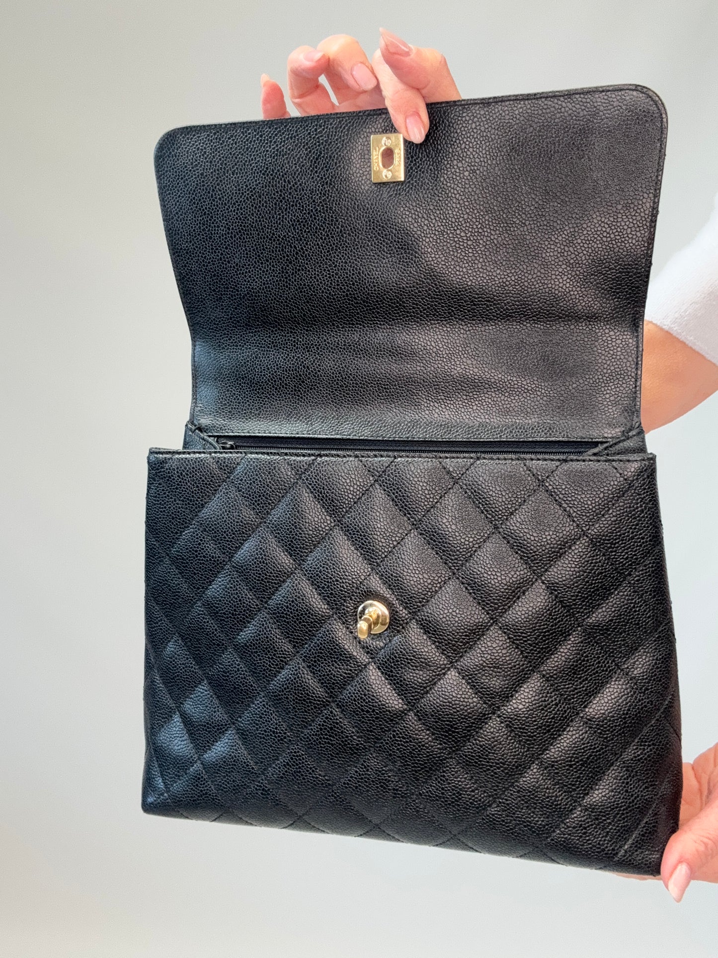 Chanel Vintage Kelly Caviar Bag -Vintage