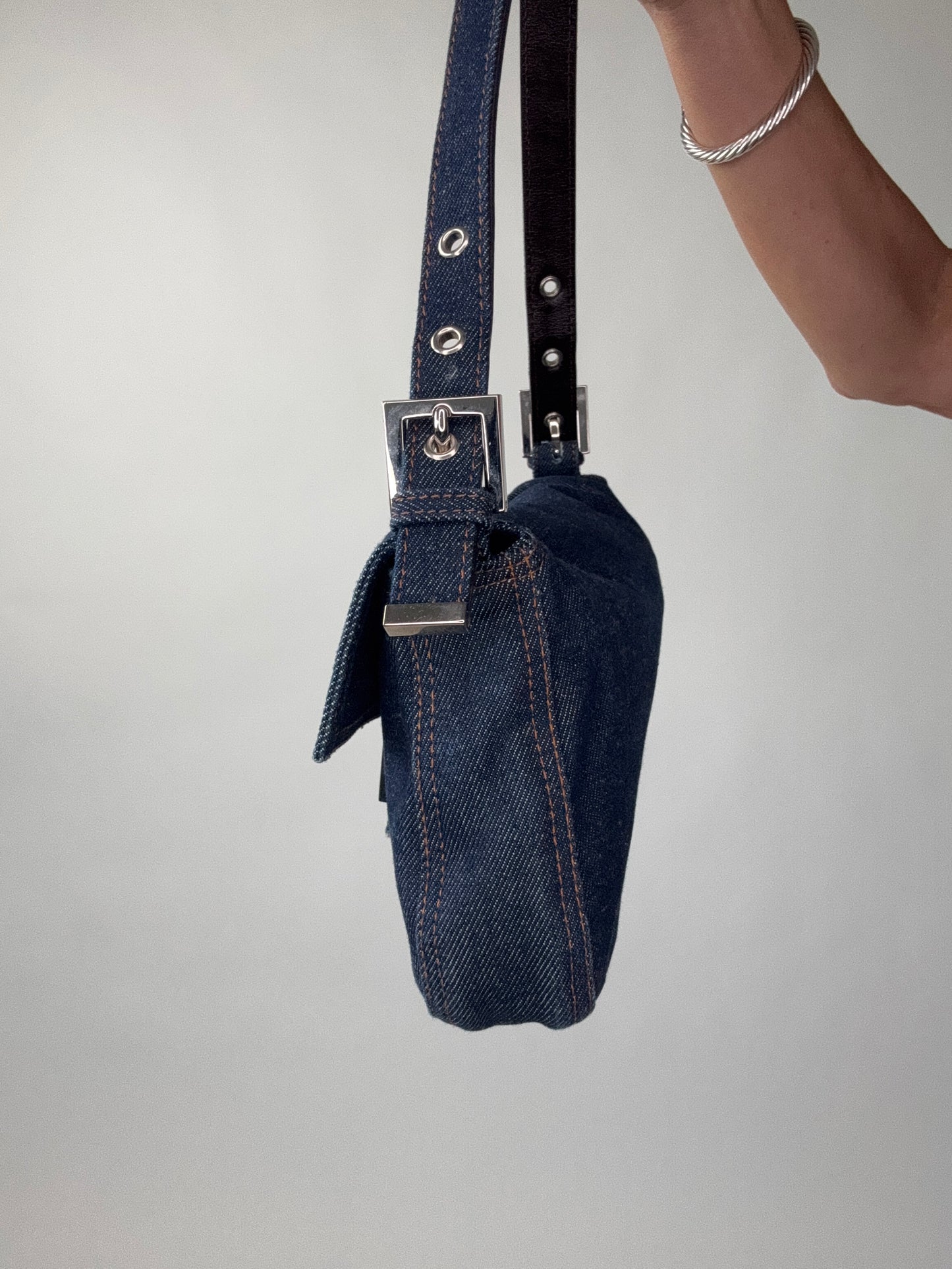 Fendi Denim Baguette Bag