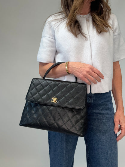 Chanel Vintage Kelly Caviar Bag -Vintage